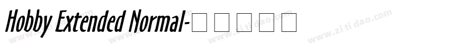 Hobby Extended Normal字体转换
